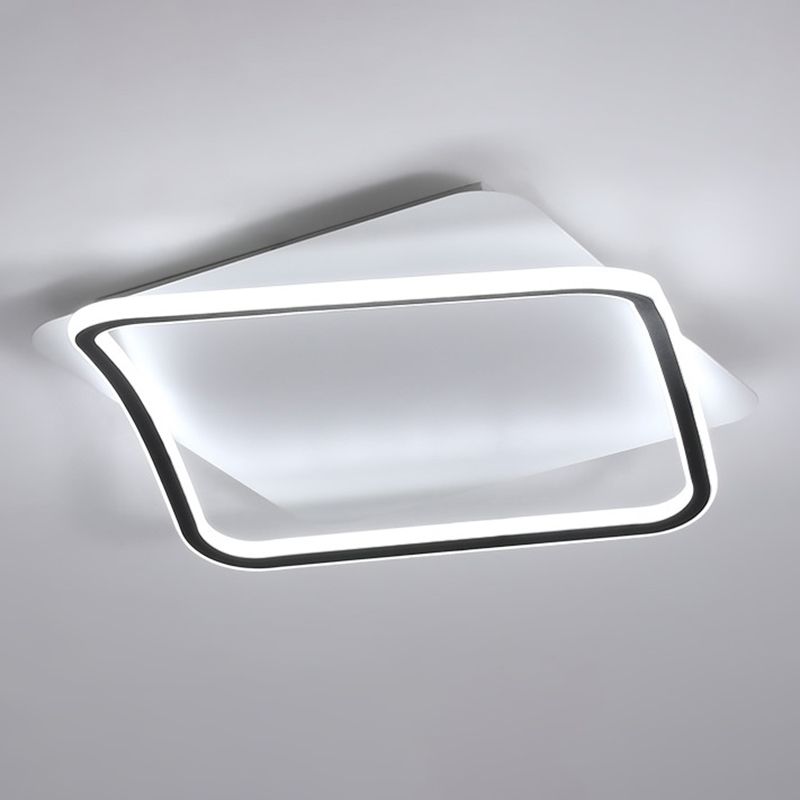 Schwarz-Weiß geometrische Deckenmontage Leuchte Moderne LED Metall bündig Deckenleuchte Licht