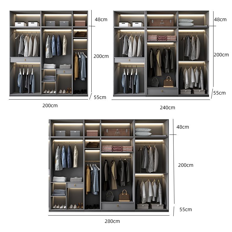 Black Manufactured Wood Cabinet with Glass Doors Modern Storage Cabinet