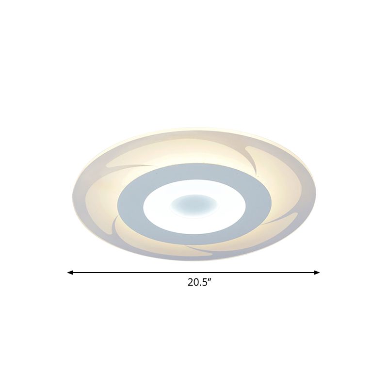 Acrylic Ultra Thin Ceiling Light Modern LED Flush Mount Light in Warm/White, 16.5"/20.5"/24.5" Wide