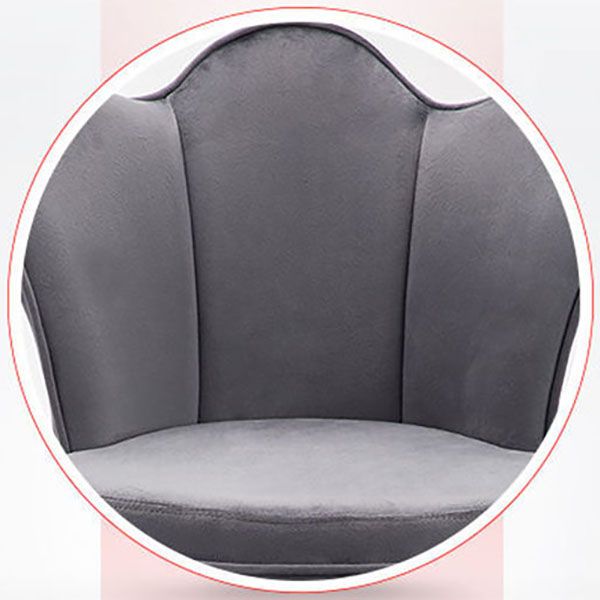 Scandinavian Metal Barstool Velvet Low Back Stool with Footrest for Bar