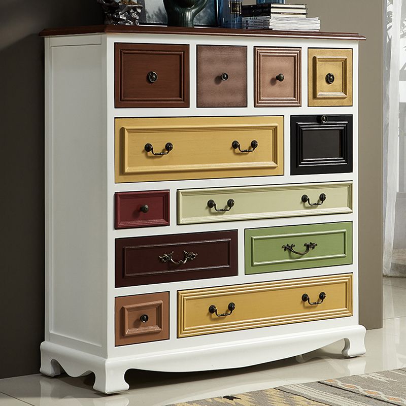 Nautical Storage Chest Dresser Solid Wood Storage Chest with 7/10/12 Drawers