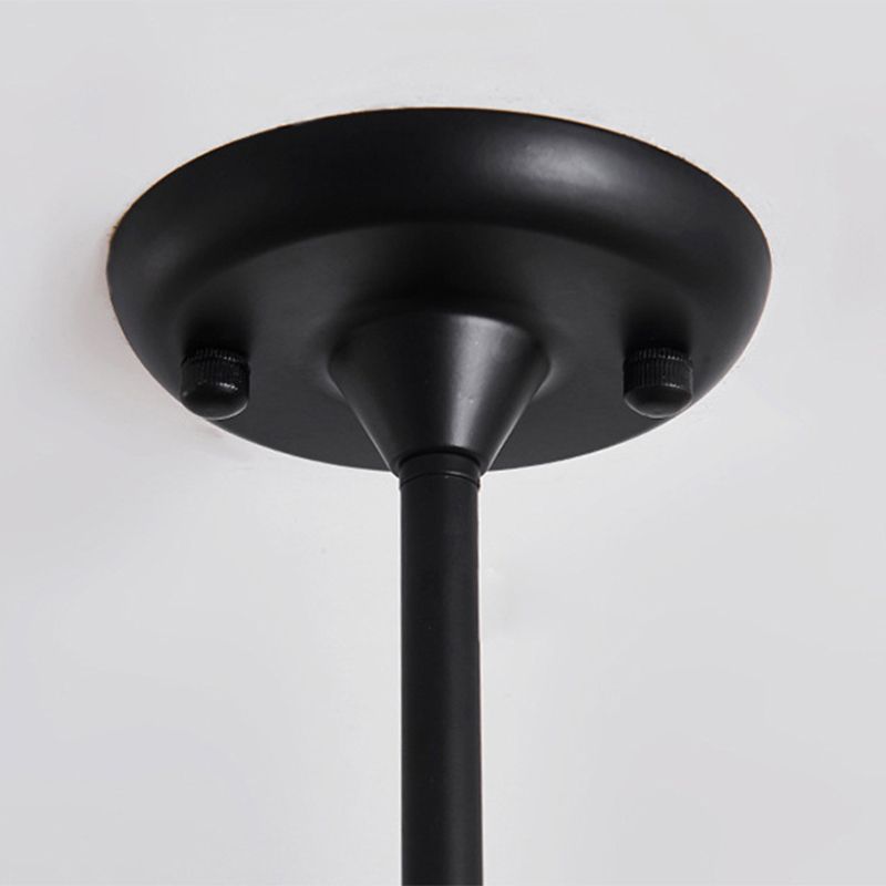 Multi -Hellglas -Ballkugel Kronleuchter hell schwarz schmiedeeisernlampen Körper moderne schicke Licht für Wohnzimmer