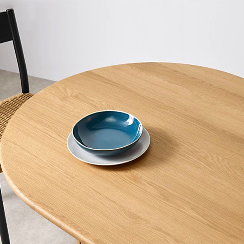 Oval Modern Dining Table Solid Wood Dinner Table for Dining Room