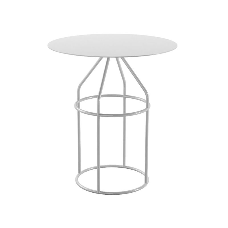 Frame Shaped Base Design Cocktail Table Multi-color Selection of Metal Round Coffee Table