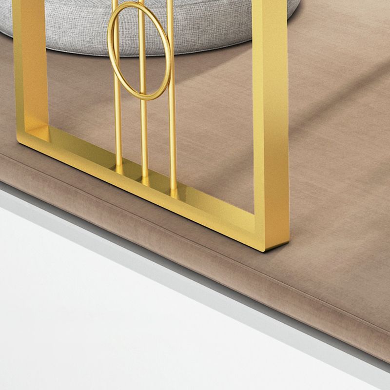 Rectangular Stone Top Coffee Table, 11.81" H Sled Cocktail Table