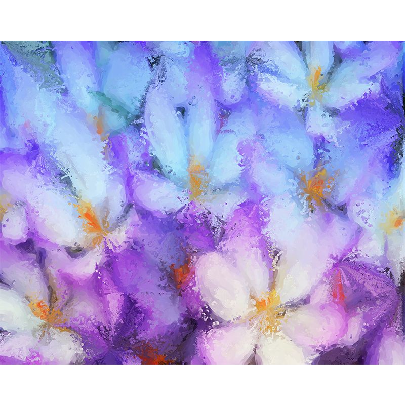 Illustration Flower Mural for Living Room Decoration Waterproof, Made to Measure