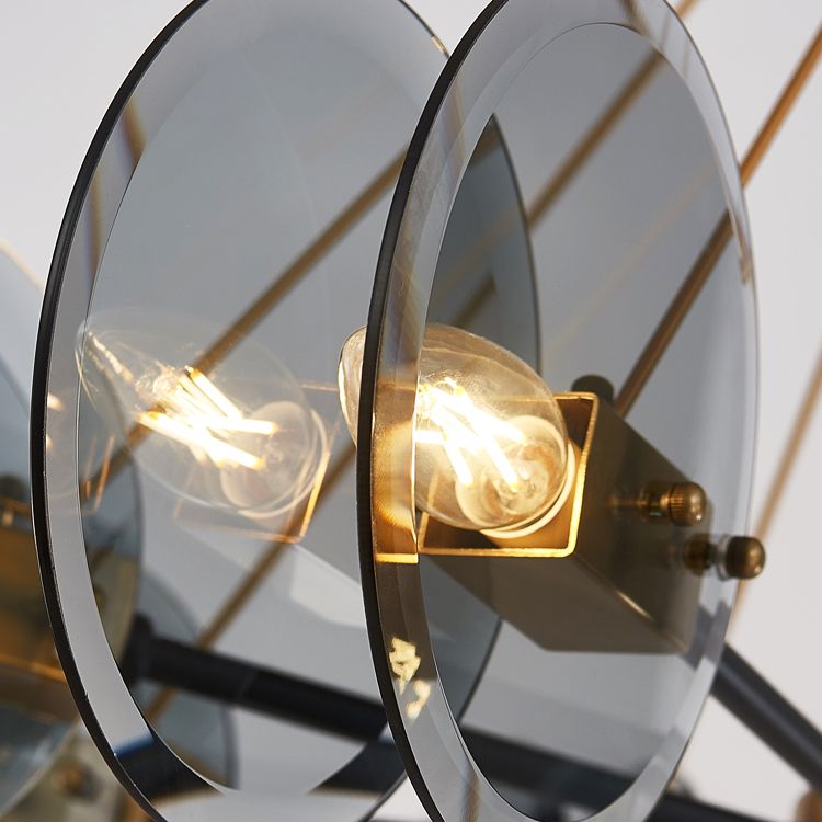 Contemporary Ceiling Hung Fixture Circle Glass Down Lighting Pendant for Living Room