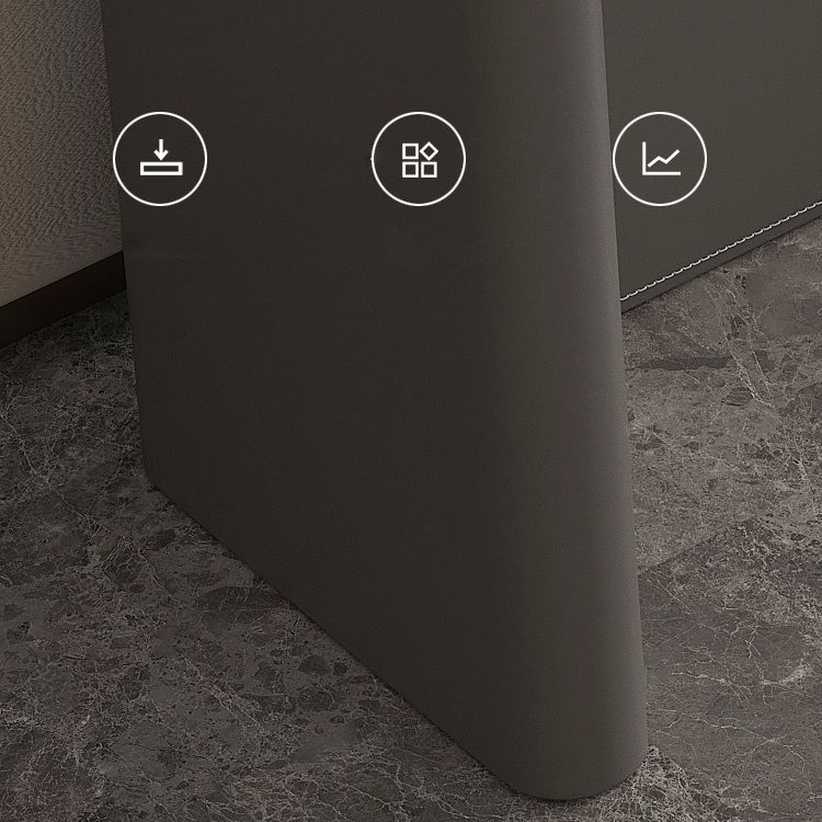 Modern Style Bistro Bar Table Rectangle Stone Top Bar Table for Living Room