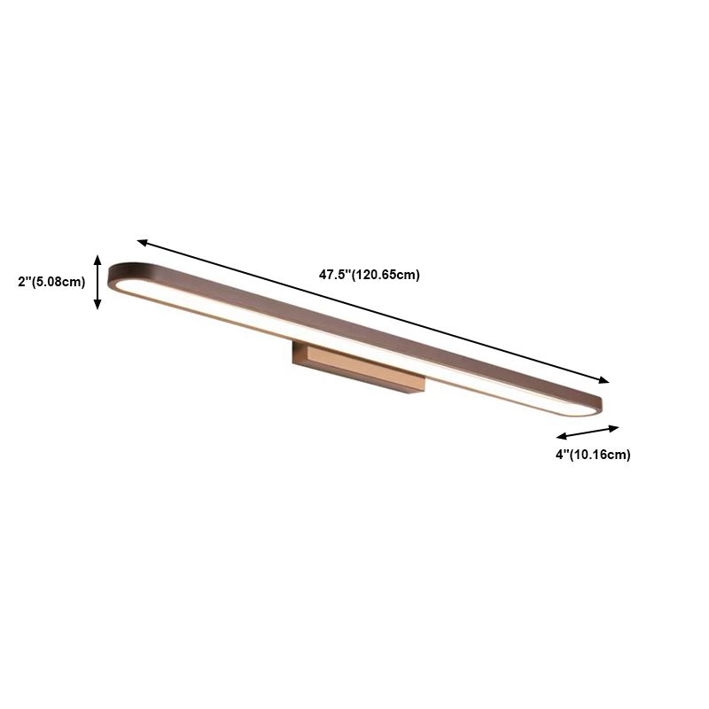 Modern LED Vanity Light Strip Shape Mirror Front Light with Acrylic Shade for Bathroom