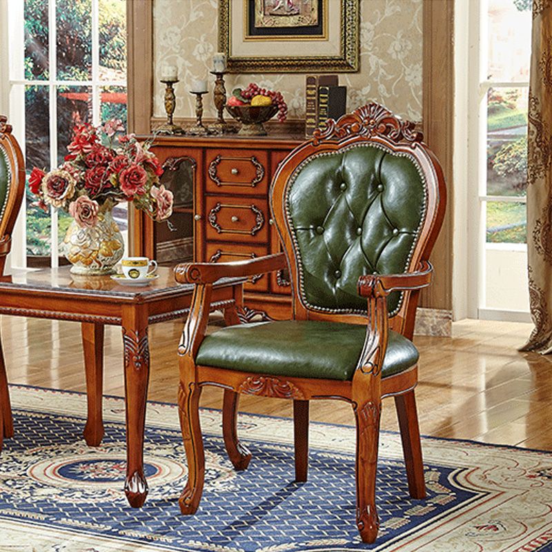 Sillas de comedor tradicionales, silla lateral para cocina con patas de madera