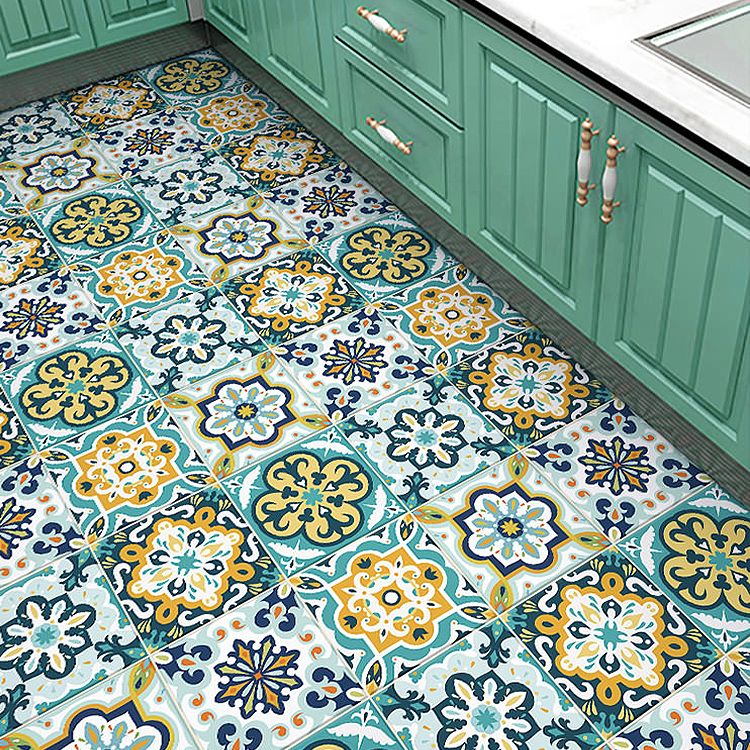 Square Spanish Singular Tile Mildew Resistant Peel & Stick Tile