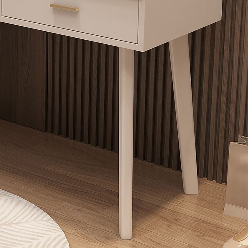 Contemporary Solid Wood Dressing Table Stool Set 1 Drawer Make-up Vanity