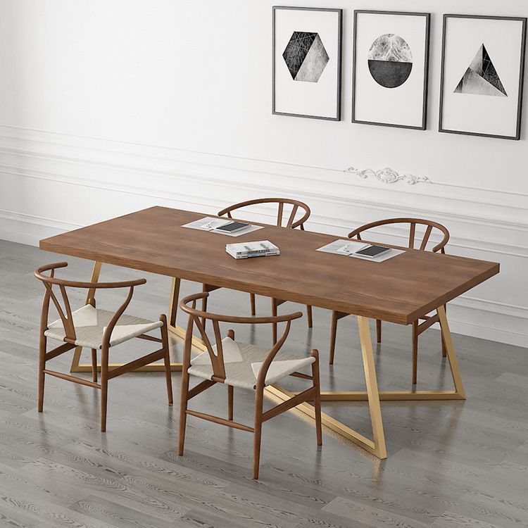 Glam Office Desk Solid Wood Rectangular Writing Desk , 29.53-inch Tall