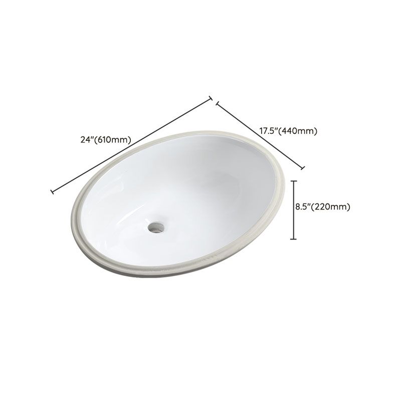 Modern Oval Wash Stand Ceramic Table Installation Bathroom Sink