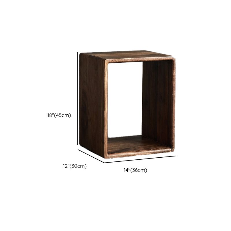 Contemporary Open Back Bookcase Solid Wood Cube Bookshelf for Office