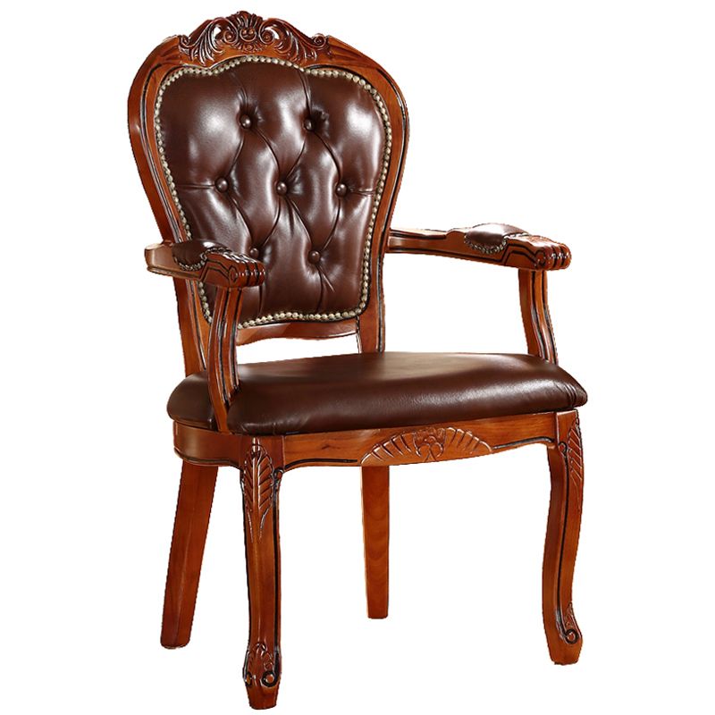 Silla de madera de caucho estilo escandinavo, sillones con respaldo abierto para cocina (juego de 2)
