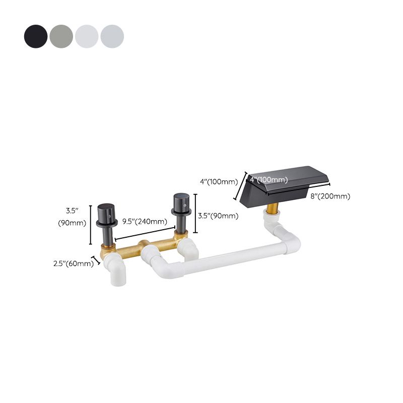 Modern Roman Bathtub Faucet Two Handle Copper Roman Tub Faucet Set