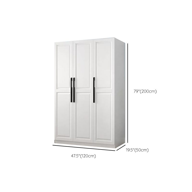 Freestanding Wood Frame Wardrobe Modern Hinged Soft Close Doors Wardrobe and Drawers