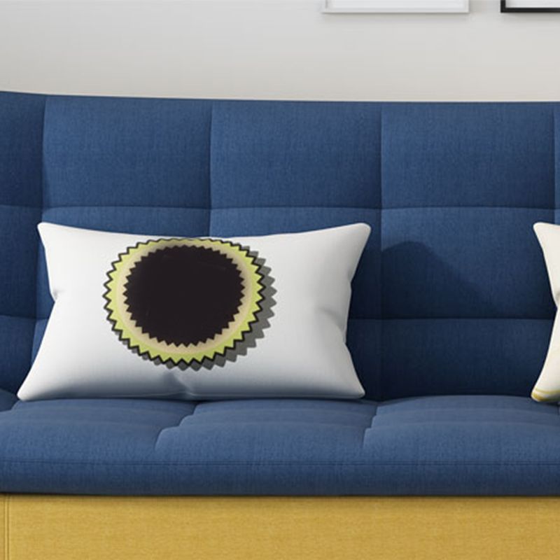 Convertible Contemporary Biscuit Back Armless Cotton Blend Sofa Bed