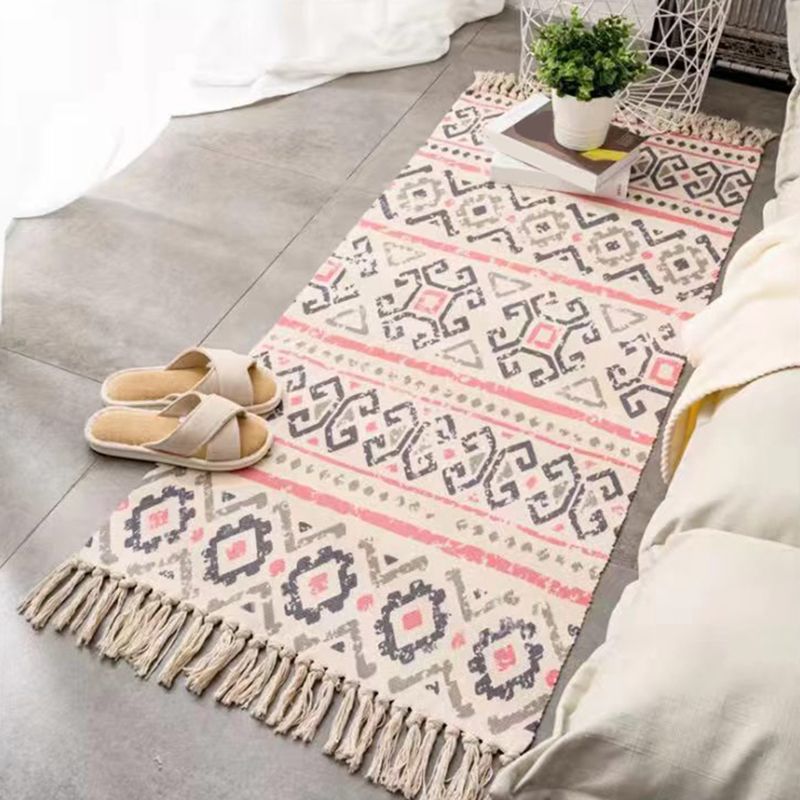 Casual Graphic Rug Polyester Beige Indoor Rug Washable Rug for Drawing Room