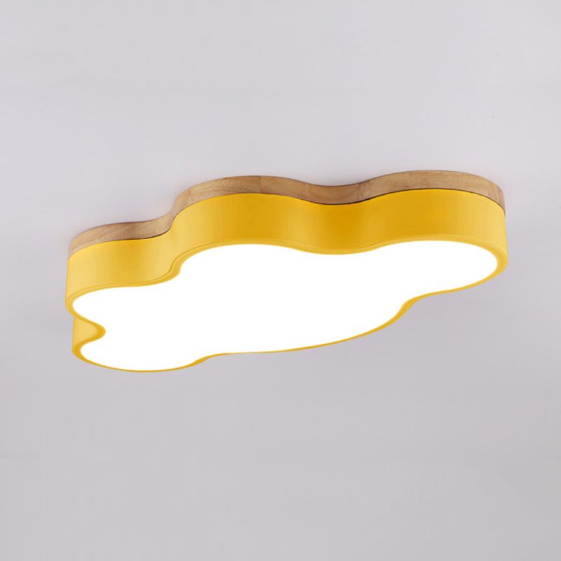 Moderne, wolkenförmige Unterputzbeleuchtung aus Metall mit 1 LED-Unterputzleuchte