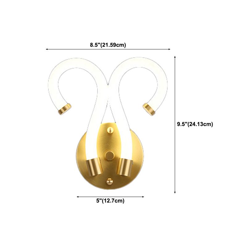 Linear Wall Sconces Modern Metal Wall Lamp in Gold for Living Room