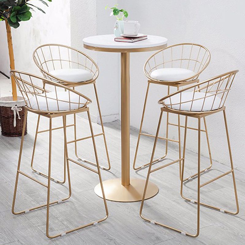 Glam 1/2/3/5 Pieces Sintered Stone Bar Table Set Round Counter Set for Home Use