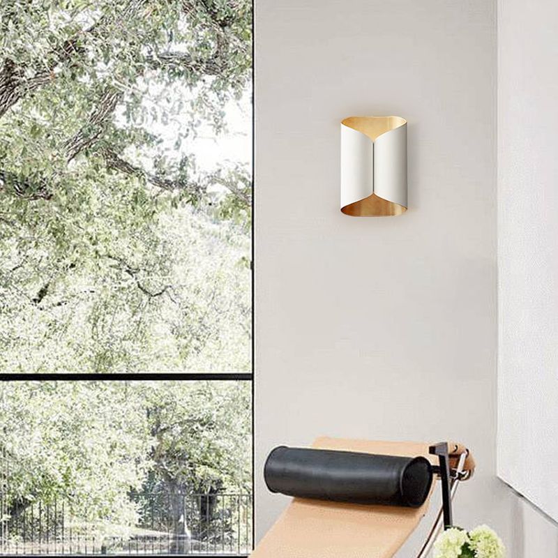 Modern Style Geometry Shape Wall Sconce Metal 2 Lights Sconces for Bedroom
