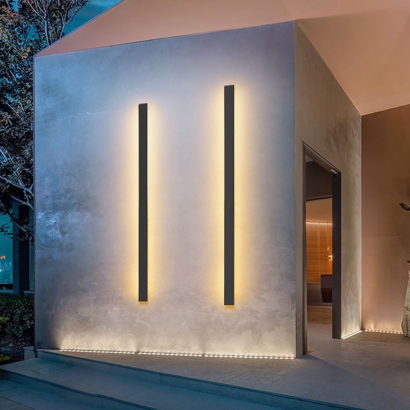 Luz de la plataforma lineal contemporánea Metal 1 Luz Led Mural Luz Montada Luz