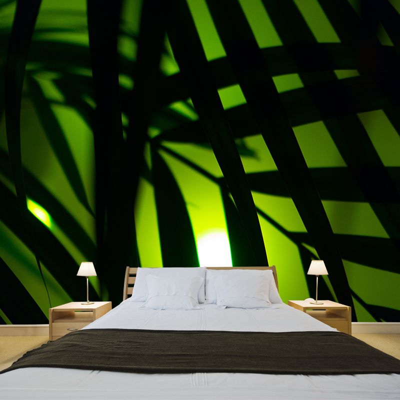 Environmental Wall Mural Wallpaper Leaves Photography Living Room Wall Mural