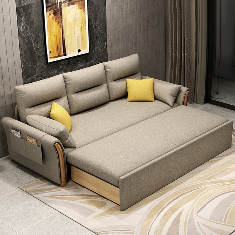 Pillow Included Sofa Futon Cushion Back Flared Arms Convertible Sofa