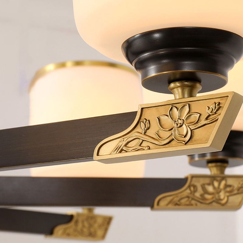 Multi Light Cylindrical Branch Hanging Pendant Modern Style Metal Hanging Lighting