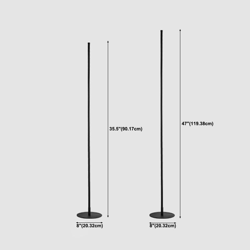 1-Light Strip Shape Floor Light Modern Style Floor Standing Light with Acrylic Shade
