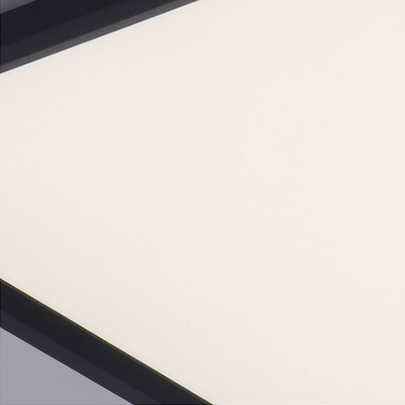 Zwarte rand vierkant LED plafond licht modernisme woonkamer flush licht met witte acryl schaduw