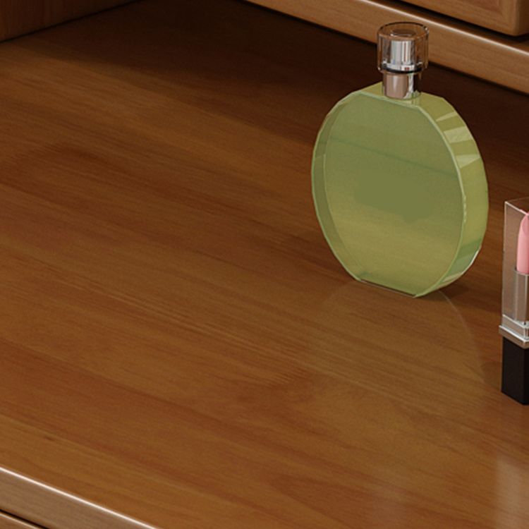 Scandinavian 3-Drawer Solid Wood Table Makeup Vanity with Mirror