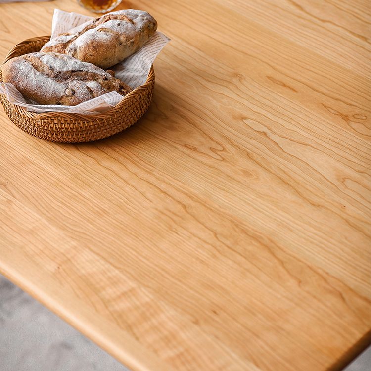 Vaste houten rechthoek eettafel in de natuur eigentijdse keuken houten tafel met 4 poten
