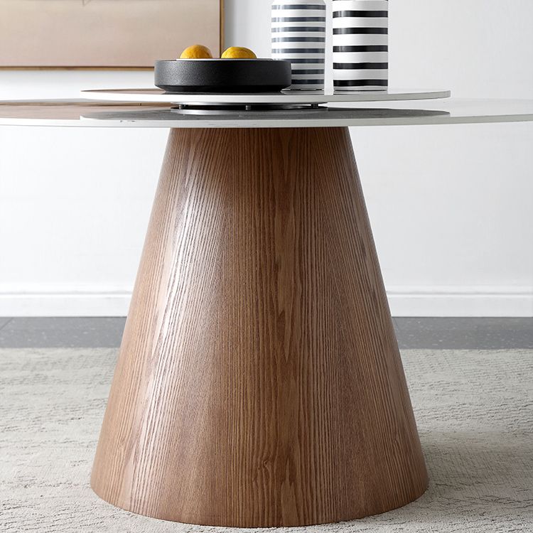 Contemporary Round Shape Gray Table Standard Sintered Stone Dining Table for Kitchen