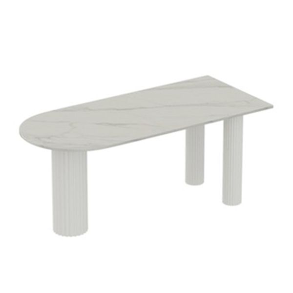 Sintered Stone Top Freeform Table for Restaurant Modern Dining Table with 3 Legs