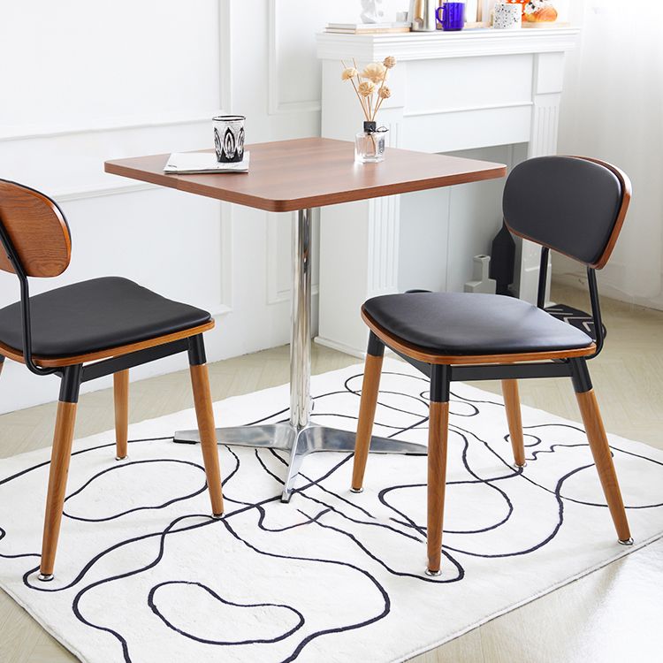 Contemporary Style Open Back Upholstered Dining Side Chair for Home