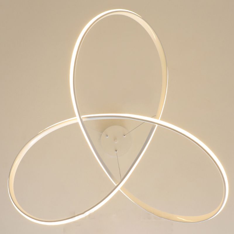Modern Twisting Chandelier Pendant Light Metal Single Light Chandelier