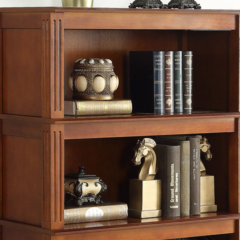 14" Wide Contemporary Shelf Bookcase Closed Back Solid Wood Bookcase