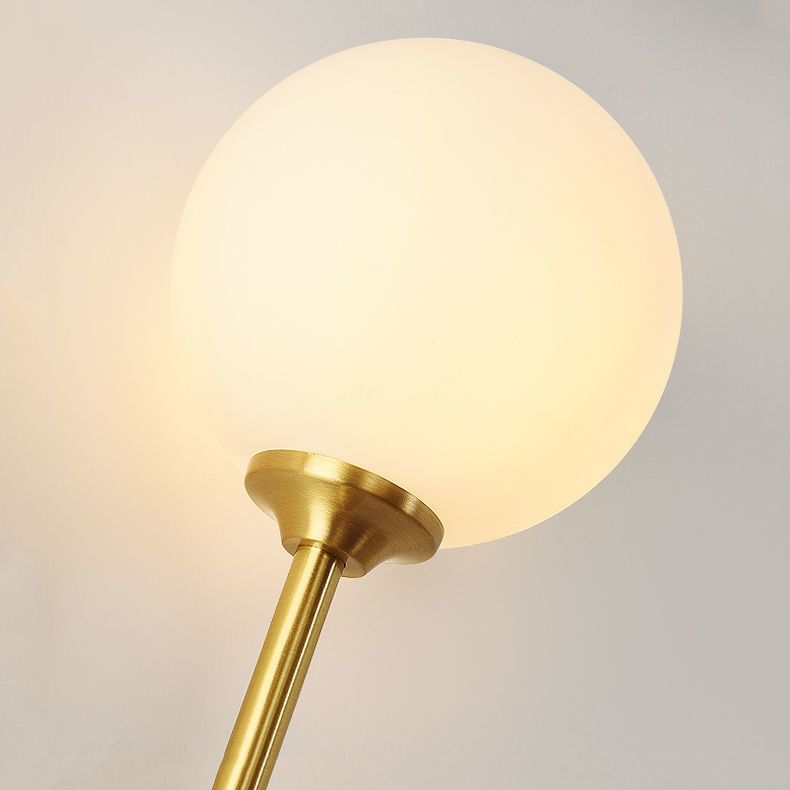 Glass Ball Shade Vanity Lighting Minimalist Wall Light Sconce for Bathroom