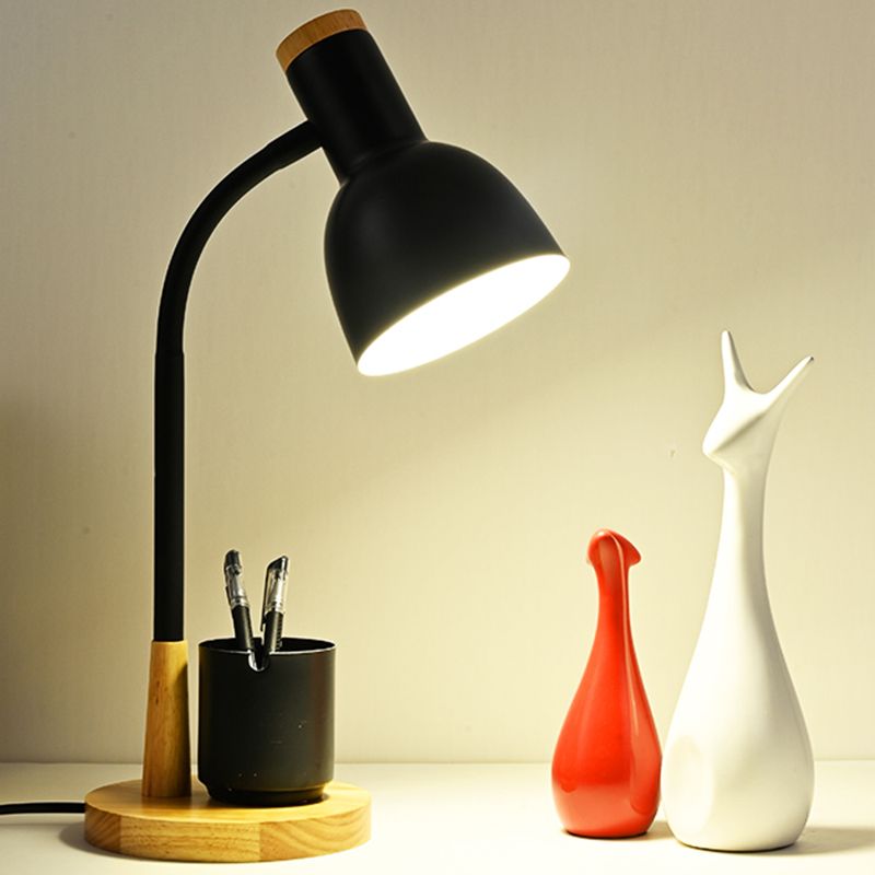 Modern Bell Shape Night Table Lamp Metal 1 Light Table Light (Pen Holder Not Included)