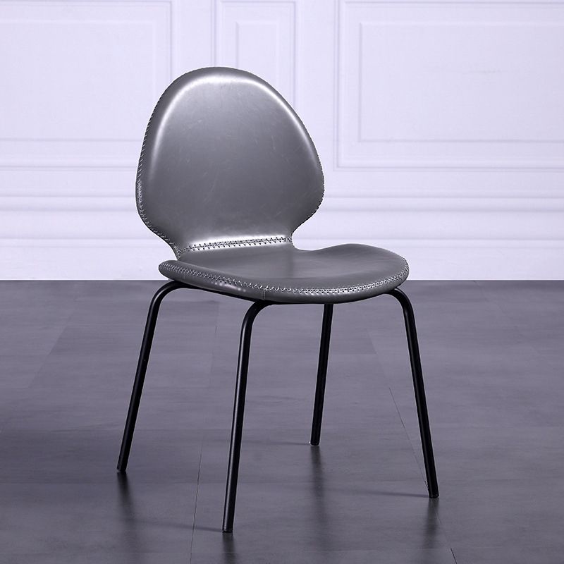 Contemporary Side Chair PU Leather Dining Chair for Home Use