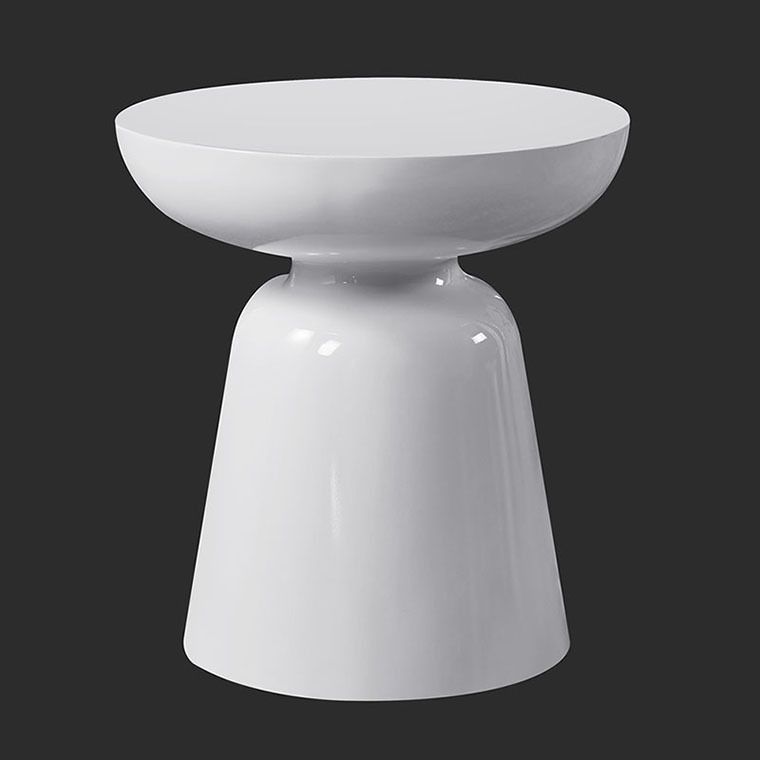 16.3"/19.7" Round Side Table Pedestal Glass Reinforced Plastic End Table