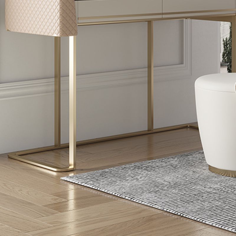 Bedroom Make-up Vanity in Matte Finish Stone Top Dressing Table