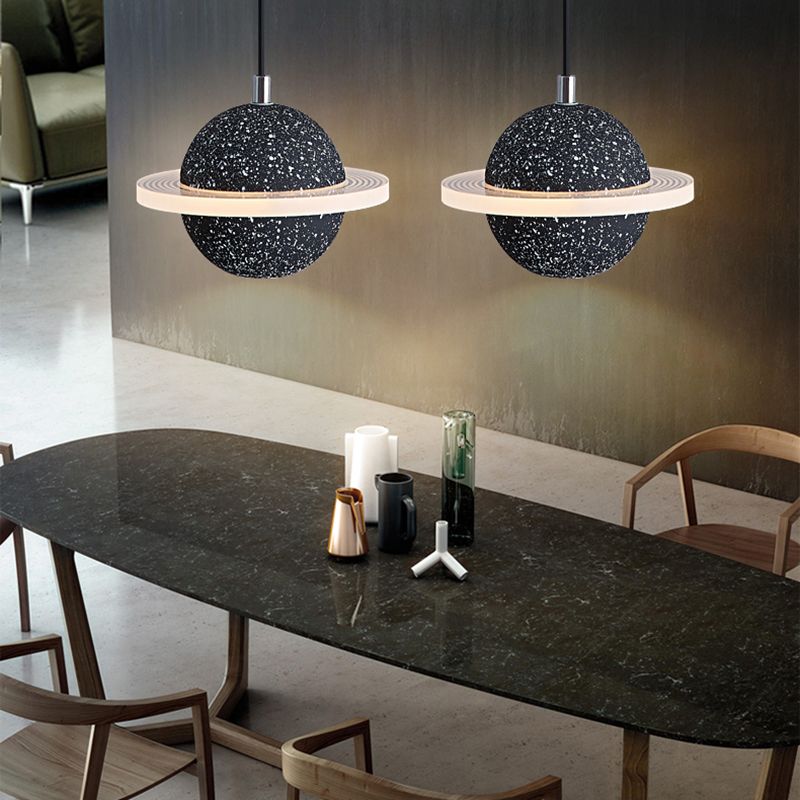 Modern Style Spherical Shape Pendant Lighting Stone Pendant Light for Bedroom
