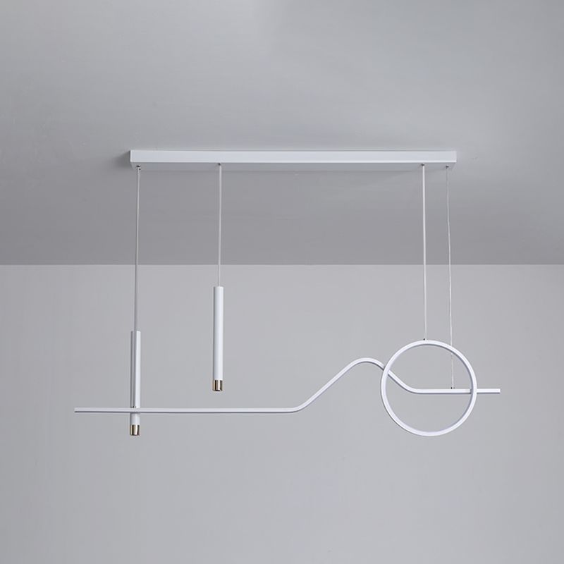 Illuminazione dell'isola geometrica contemporanea Metal 4 Light Segret Isola Light