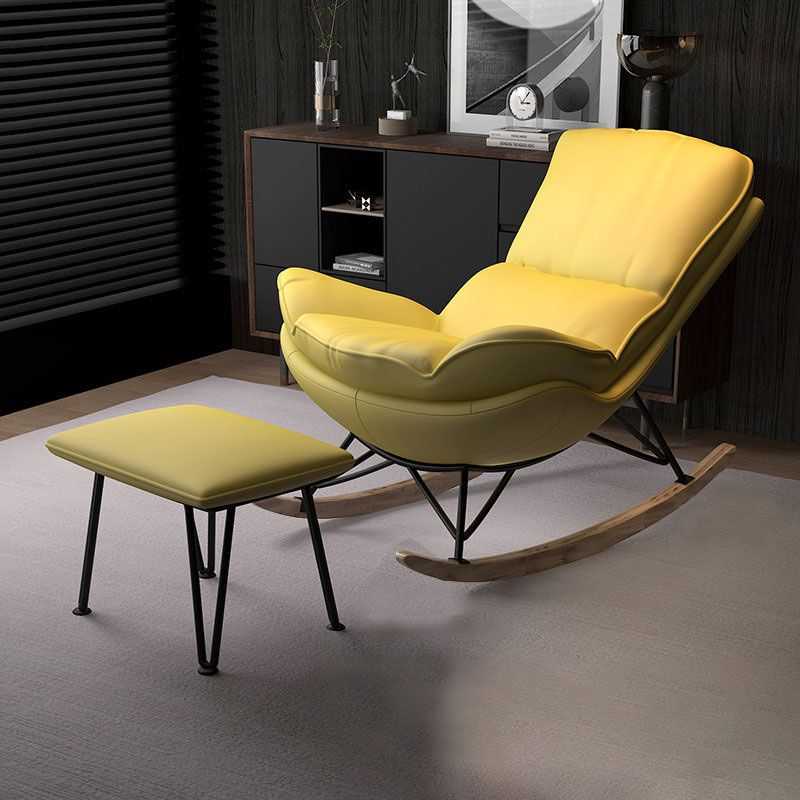Living Room Simple Rocker Chair Modern Style Waterproof Single Rocker Chair