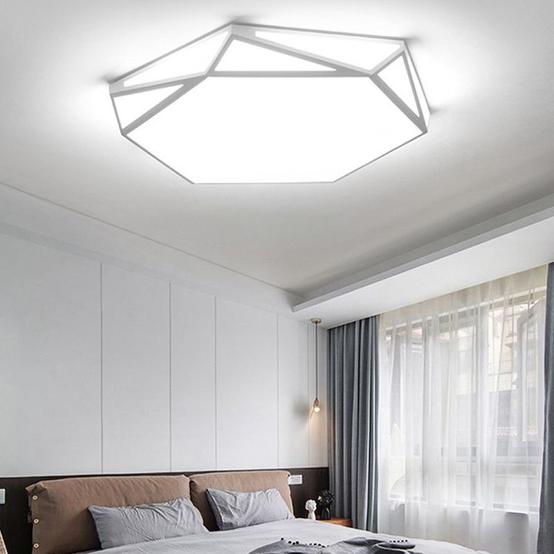 Minimalism Ceiling Light Fixture Geometry LED Flush Mount for Living Room